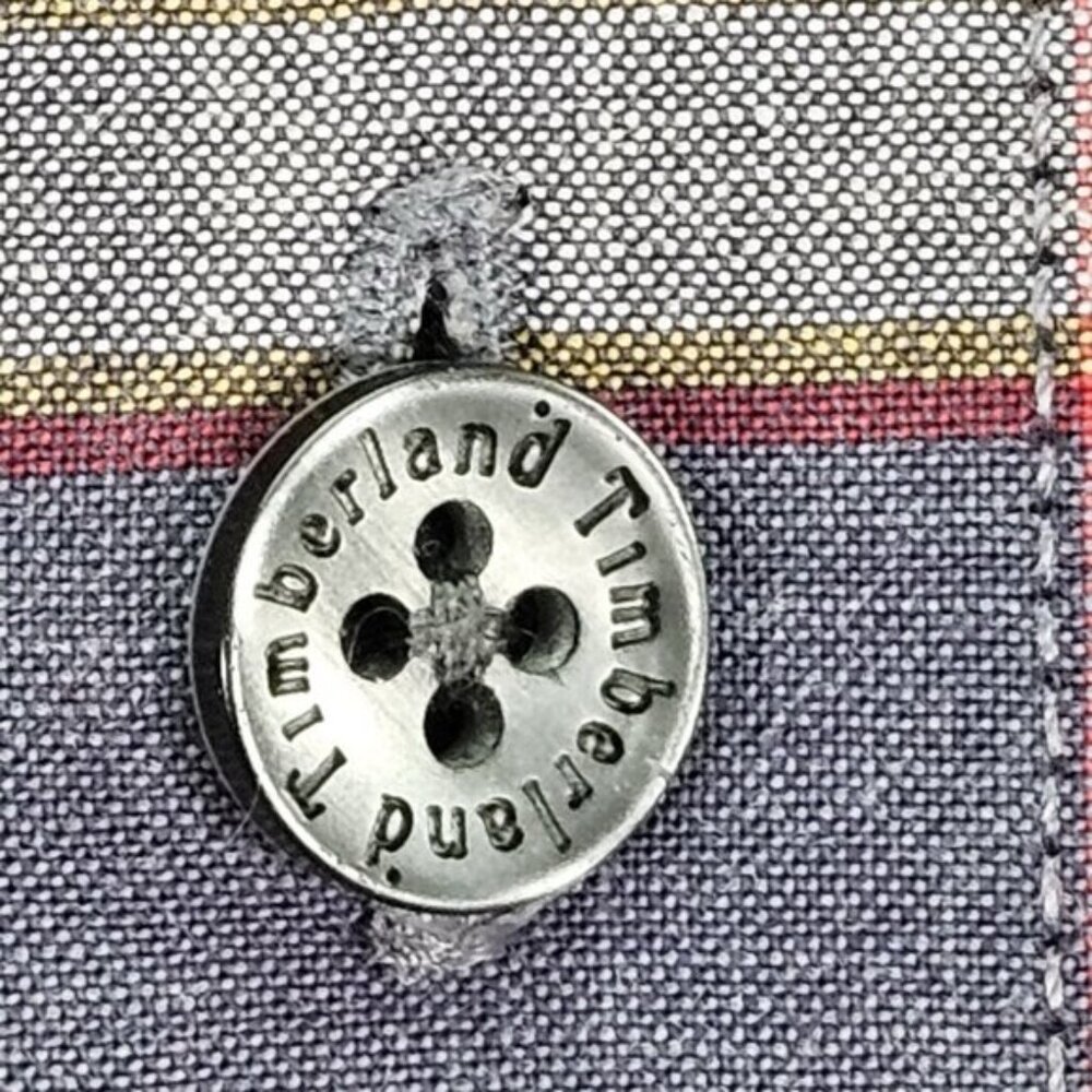 Timberland Button-Down Plaid Shirt Mens Sz XXL 2XL Multicolor Pocket Long Sleeve - Picture 6 of 10